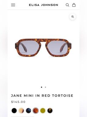 Elisa Johnson JANE MINI IN RED TORTOISE NWT